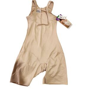 Naomi Nicole shapewear Size Large Beige Torsette Thigh Slimmer Comfortable Firm